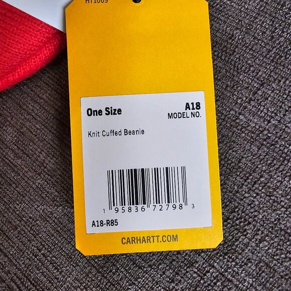 Carhartt Unisex Cuffed Watch Beanie Acrylic Knit Bittersweet One Size - Picture 8 of 8